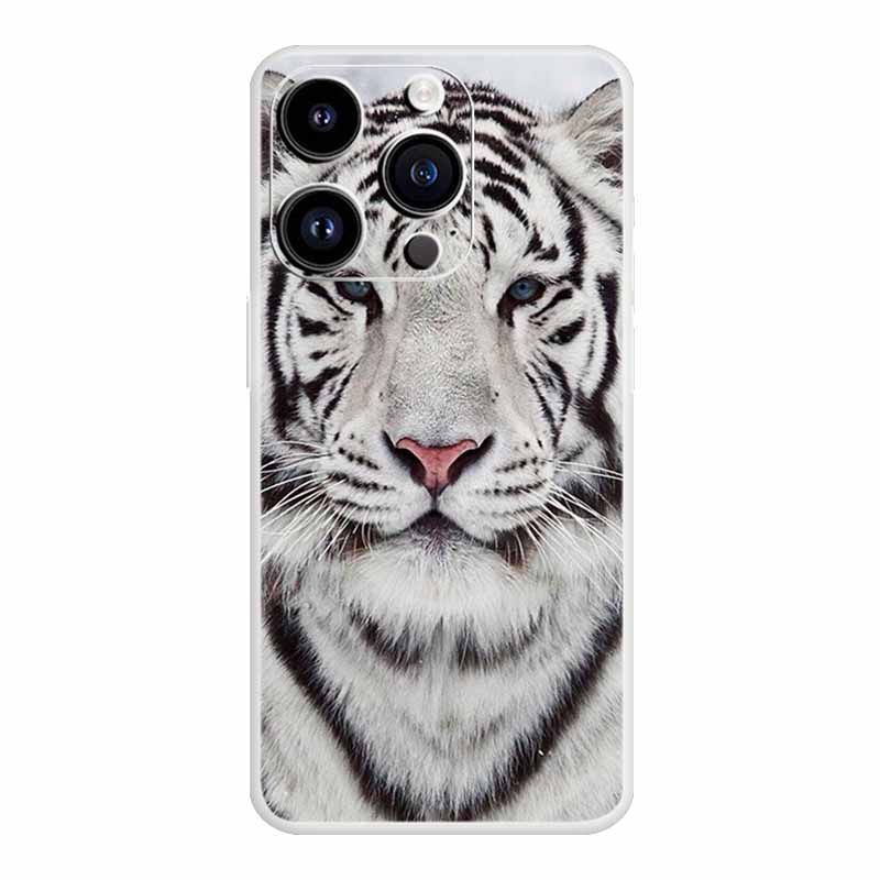 Für iPhone 16 Pro Max Hülle Luxus Silikon TPU Weiche Abdeckung Handyhülle iPhone16 plus 16e Stoßfester Bumper Funda Tiere Hülle