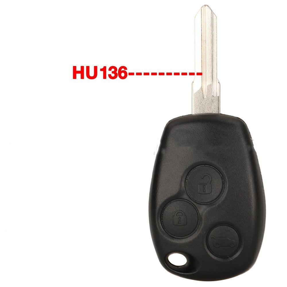 3-tlačítkový dálkový klíč k autu PCF7946/7947 Chip 434MHz pro Renault Trafic Vivaro Primastar Movano pro Dacia