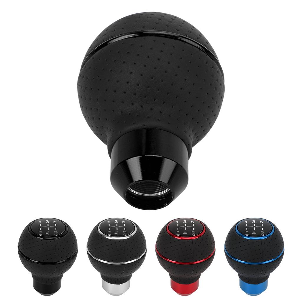Shift Knob Decorative Aluminum Alloy 5 Speed Easy To Use Gear Stick Knob Universal Stylish with 4 Adapter Sleeve for