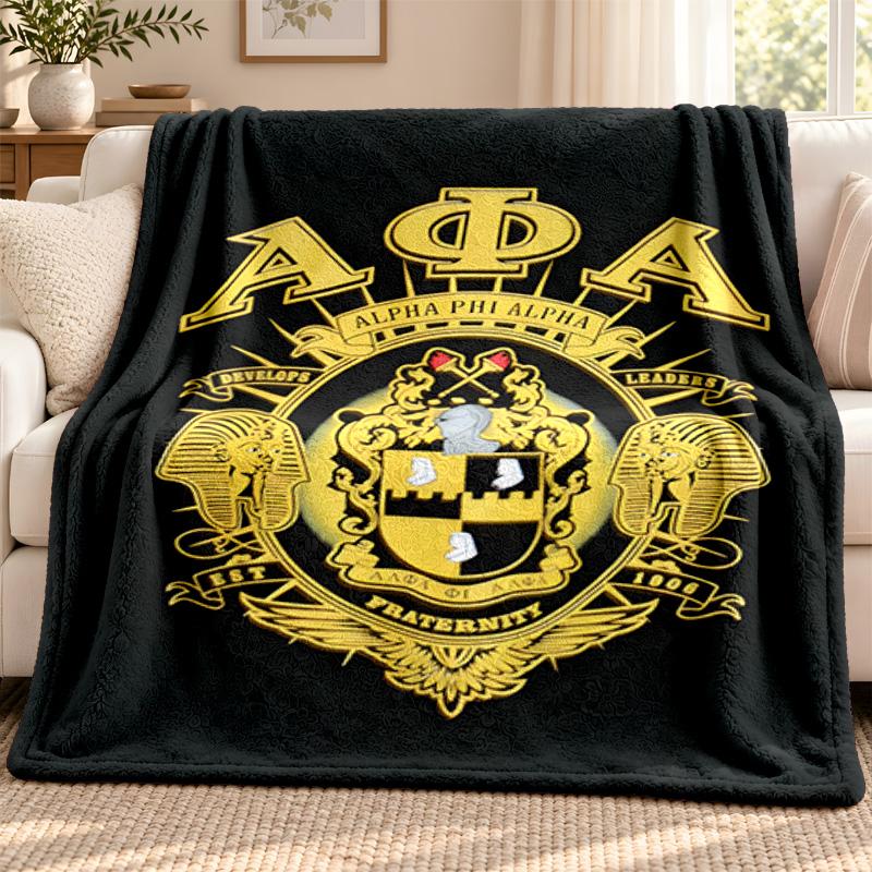 Alpha Phi Alpha blanket Flannel Blanket Soft Cozy Plush Throw for Sofa Bed Lightweight Home Decoration Outdoor camping