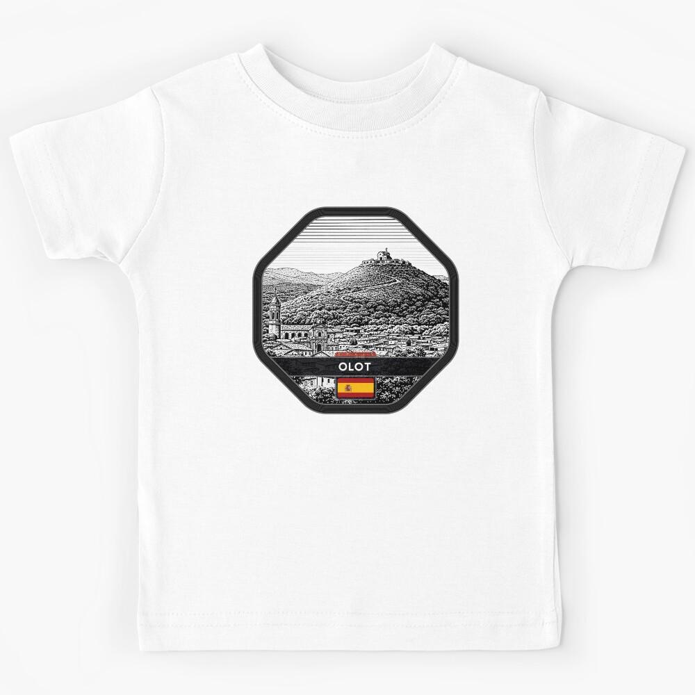 Olot Spain Linocut Style  Kids T-Shirt 110