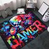 Flannel Floor Mat Player Carpet and Halloween Controller Game Room Pattern Floor Mat Gaming Player Atmosphere and Non Slip Mats