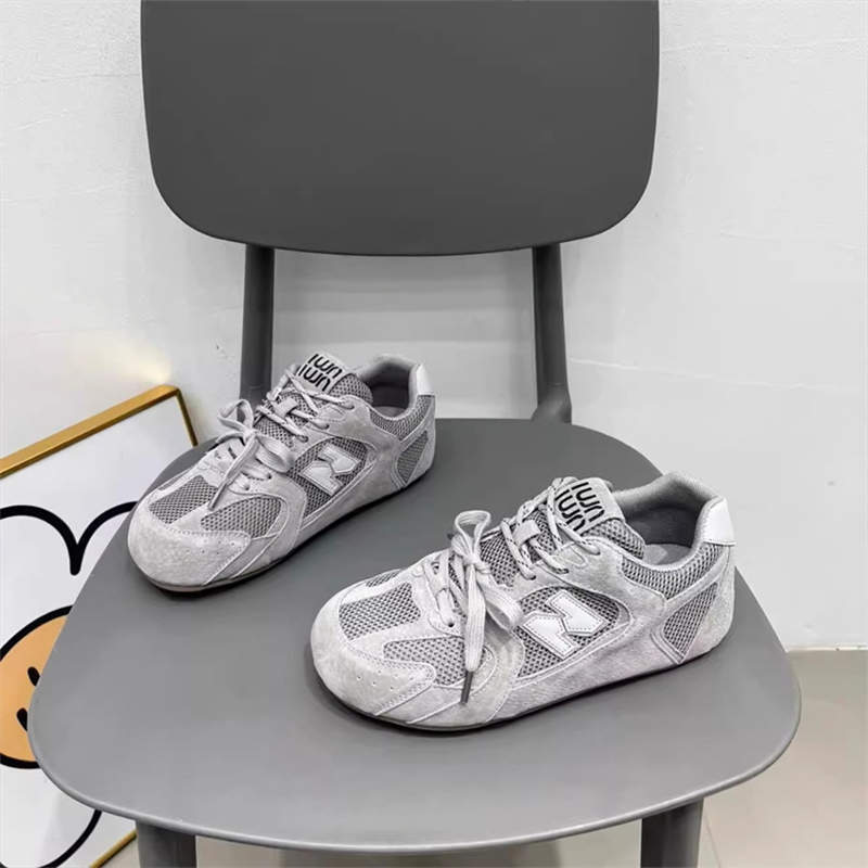 Mesh Forrest Gump Shoes Women's Autumn New Retro Flat-bottomed Versatile Sports Training Shoes Breathable Casual Board Shoes