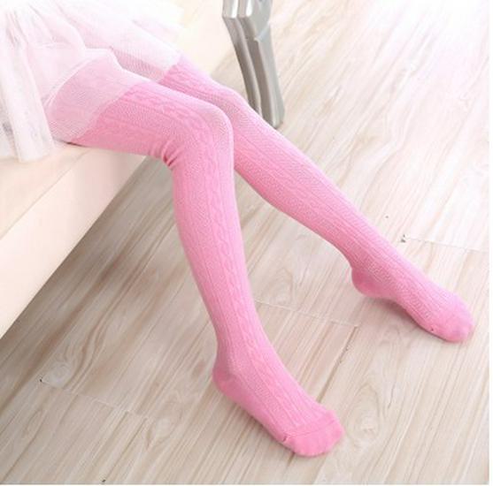 

Весенние трикотажные леггинсы для девочек из хлопка с вертикальными полосками - антипиллинговые танцевальные колготки Size 125 розовый