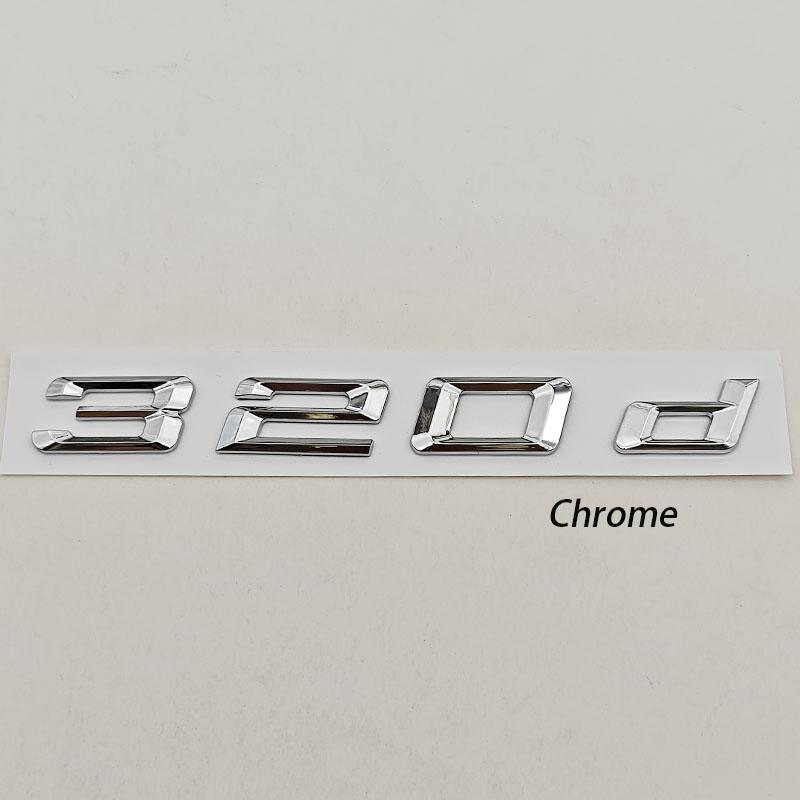 3D ABS Matte Black Car Letters Logo 320d 320i Emblem Sticker Rear Trunk Badge For BMW 320d 320i E90 E91 F30 F31 Auto Accessories