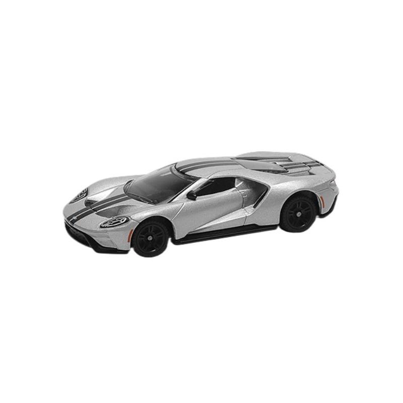 

1/64 Ford GT Super Race Миниатюрная модель CCA MSZ 3 цинковый сплав игрушечная машинка транспортное средство свободные колеса литой металл коллекция подарок для детей серебряный