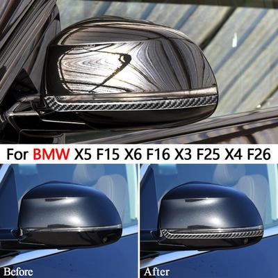 Echte Koolstofvezel Achteruitkijkspiegel Anti-Schuurstrips Beschermer Anti-botsing Auto-accessoires Voor BMW X5 F15 X6 F16 X3 F25 X4