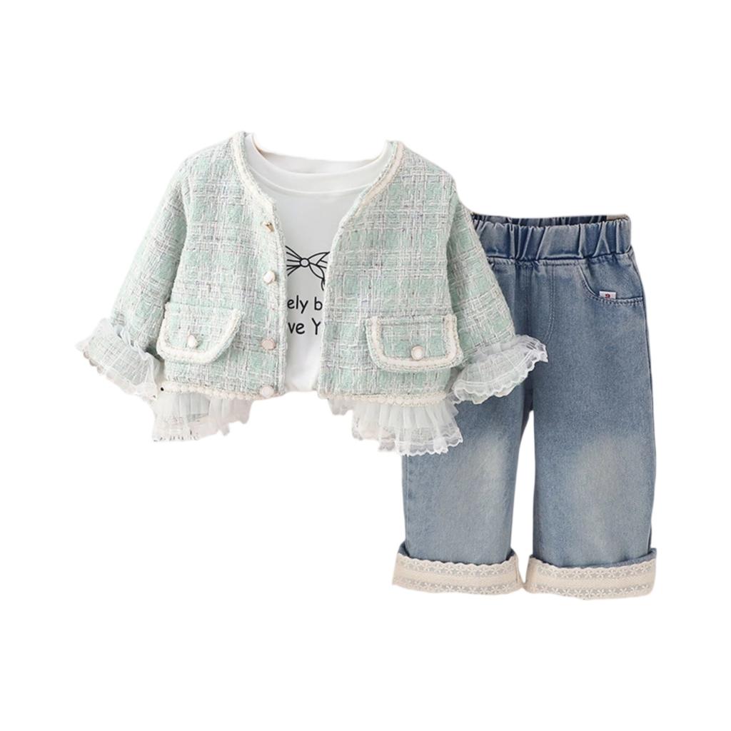 Kids Casual Long-Sleeve Set, Comfortable Daily Wear Outfits