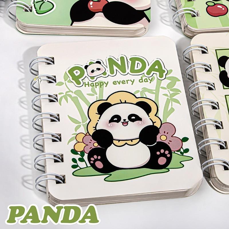 15Pcs Kawaii Cartoon Panda Spiral Notebook Cute Student Diary Journal School Memo Pad Planner Stationery Gift
