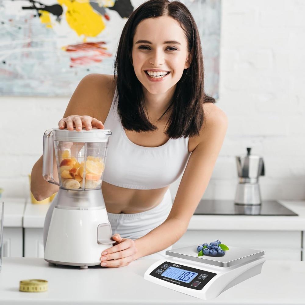 Digital Kitchen Scale 30kg/1kg Accurate LCD Electronic Scale for Baking and Cooking Stainless Steel Bread Food Scale