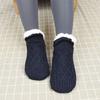 Chaussettes Pantoufles Moelleuses en Velours à Col V Antidérapantes Chaussettes de Sommeil Nouvelles Chaussettes Chaudes Unisexe