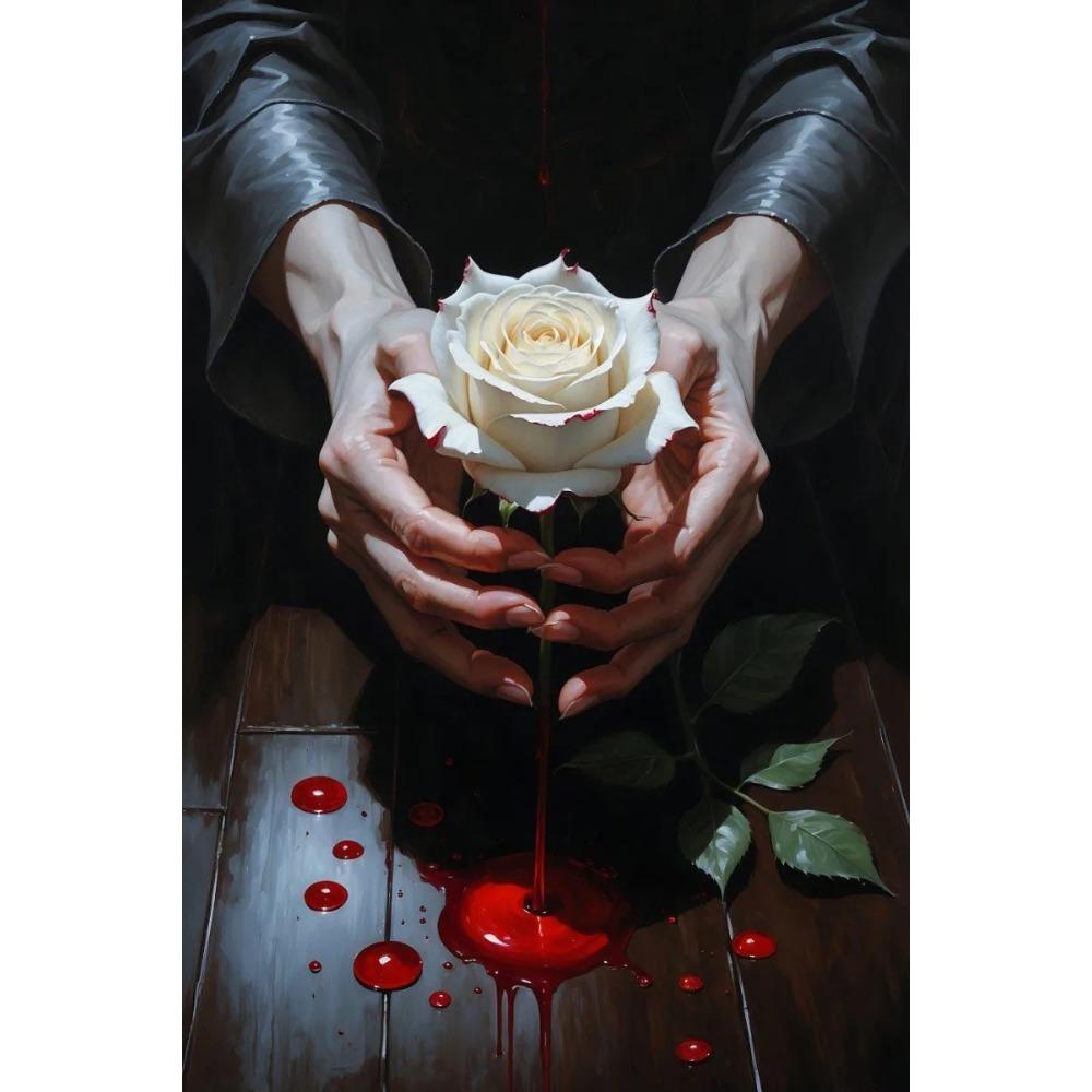Dark Fantasy Romantic Gothic Vampire Queen Horror Blood Poster Print Wall Art Pictures Canvas Painting Living Room Home Decor