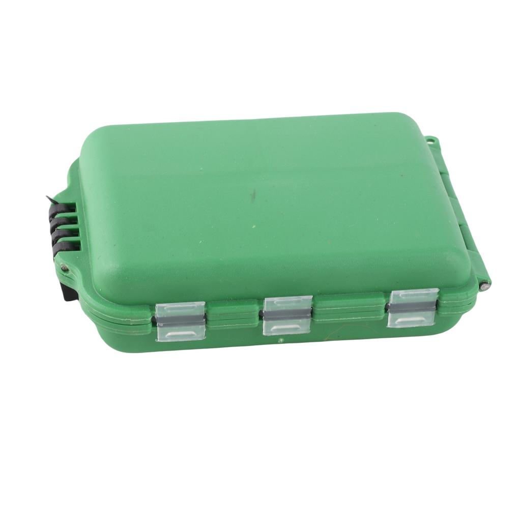 10 Grids Box Hard Fishing Tackle Storage Hooks Lures Baits Large Capacity Green Portable Design for Anglers