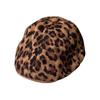 Hong Kong Style Retro Leopard Print Reverse Wear Forward Hat Women Spring And Autumn Personality Suede Duck Tongue Versatile Beret