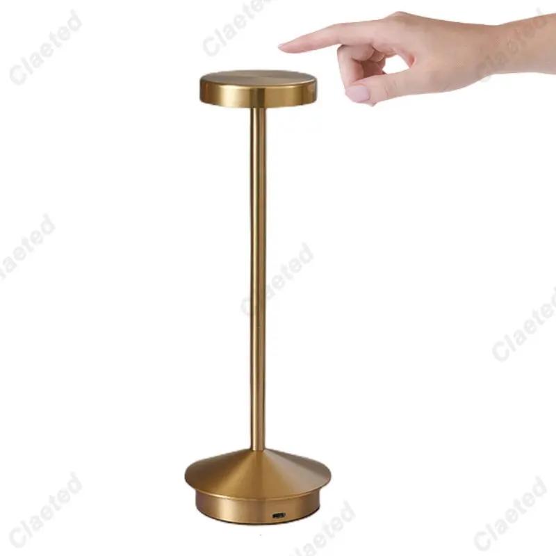 LED Table Lamp Retro Bar Coffee 3 Color Touch Sensor Rechargeable Lamp Dining Bar Table Decoration Night Light for Living Rome