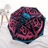 Psychedelic Skull Pentagram Wall HangingUmbrella, Portable 3-Fold Umbrella for Men & Women,Christmas Gift ES198