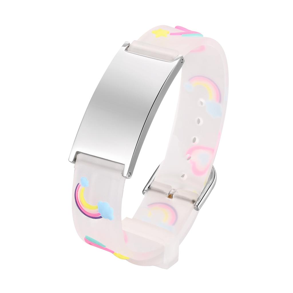 Baby Personalized ID Bracelet, Adjustable Silicone Wristband for Kids Toddler Child,in Case of Emergency Bracelets if Lost