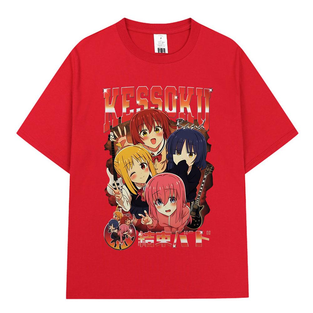 Japonské Anime Bocchi The Rock Gotoh Hitori Kessoku Band Trička Pánské Dámské Oblečení Móda Harajuku Bavlněné Oversized Tričko