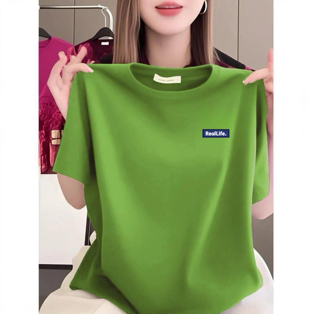 

Women s Clearance High-End Black Round Neck Short Sleeve Loose T-Shirt - Stylish & Versatile Casual Top 3XL