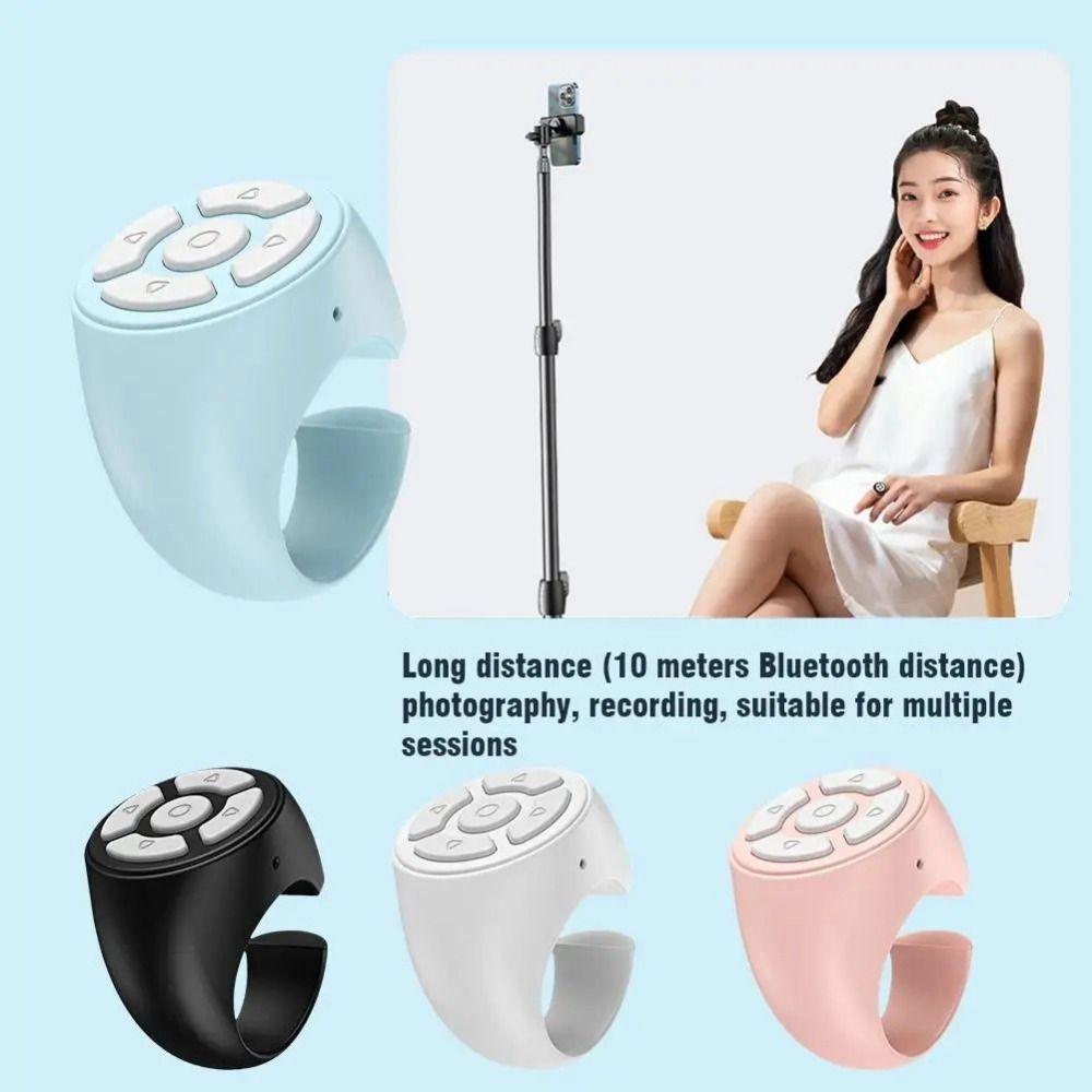 Portable Remote Controller Ring Wireless Fingertip Selfie Video Controller Bike