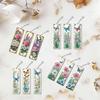 12Pcs Flower Animal DIY Diamond Painting Bookmark with Crystal Pendant Diamond Art Bookmark for Book Lovers Beginners & Adults