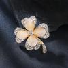 Weiman Four-leaf Clover Brooches Luxury Women Fashion Plant Rhinestone Opal Alloy Customize Designer Brooches Pin Jewelry Gift