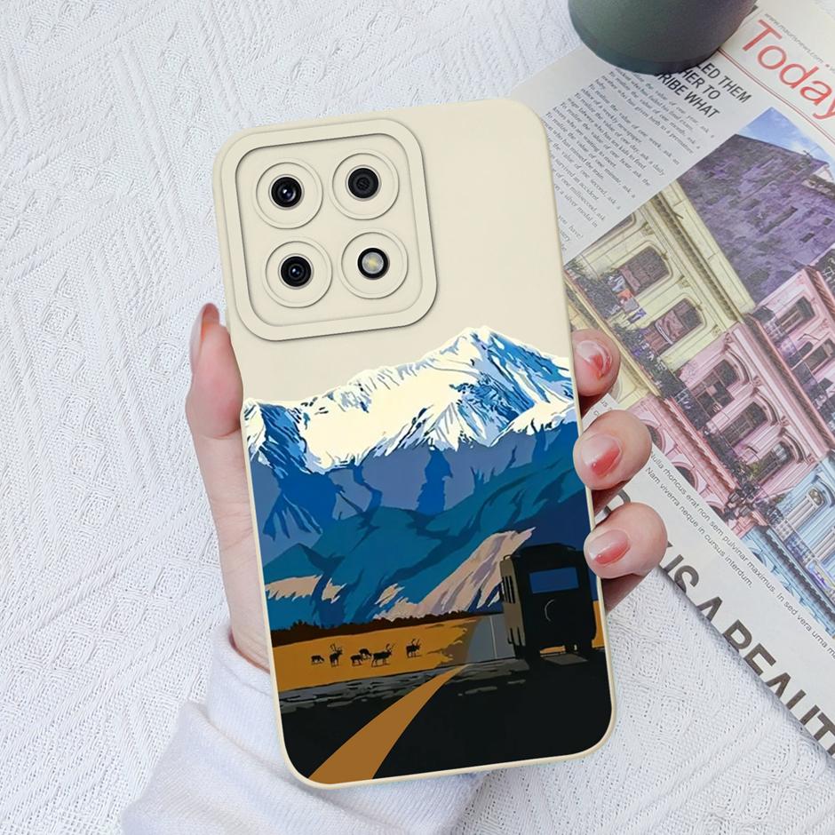 For Honor X8a X8b Cases Cute Dinosaur Leopard Print Liquid Silicone Protective Cover For Honor X8A Honor X8B 6.7 Inches Fundas