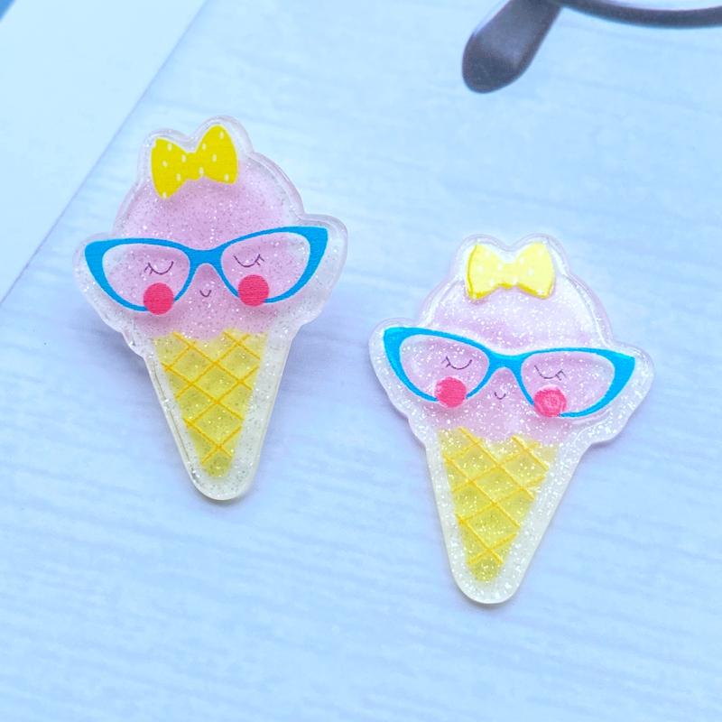 10Pcs Kawaii Cute Mixed Fruit Series Flat Back Acrylic Cabochons Scrapbooking DIY Jewelry Craft Decoration Accessorie H88