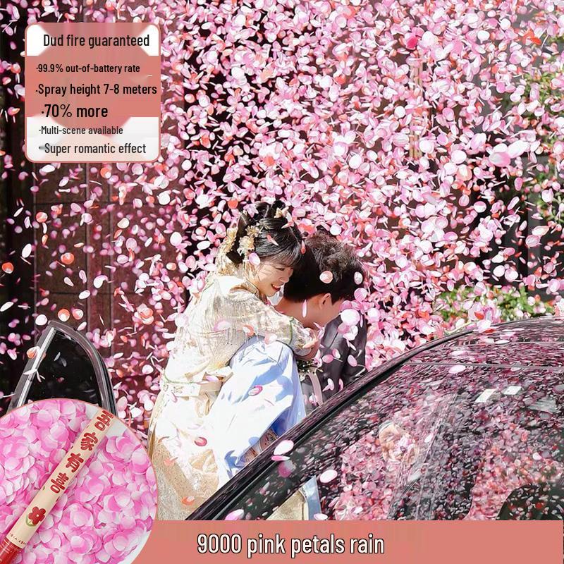 Brautrobe & Konfettikanone Set - Handliche Seifenblasenmaschine & Blumenspritze für Brautjungfernfotos & Hochzeitsspiele