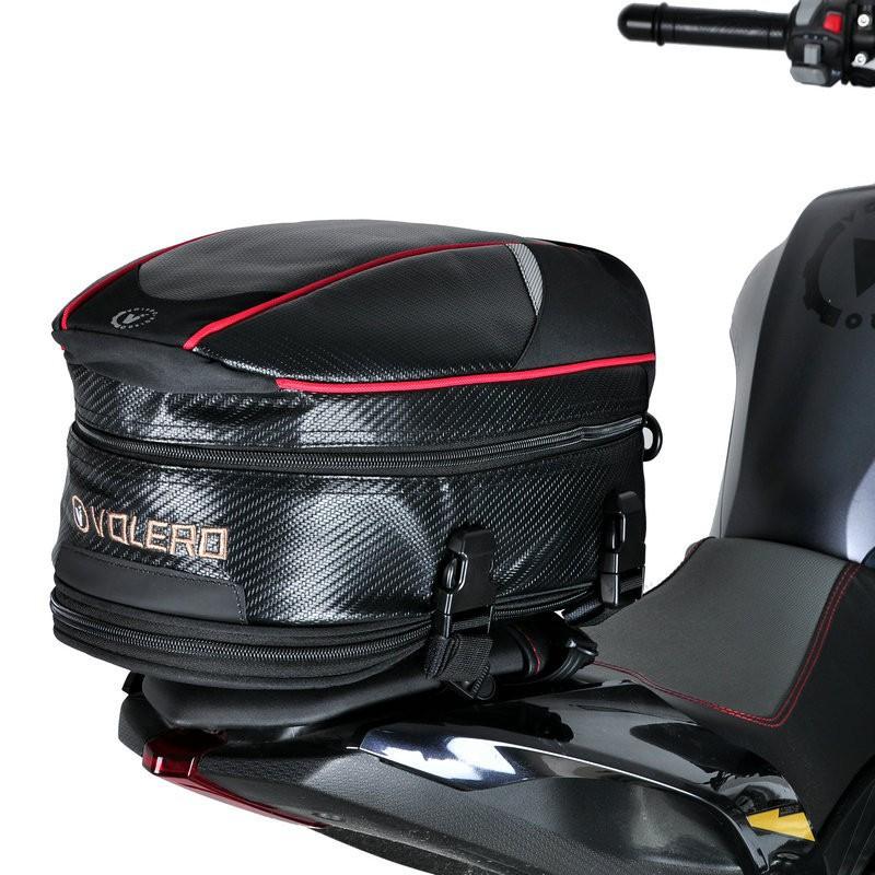 

VOLERO Motorcycle Rear Seat Bag Long Short Journey Luggage Trunk Box Waterproof Helmet Handbag Picture size