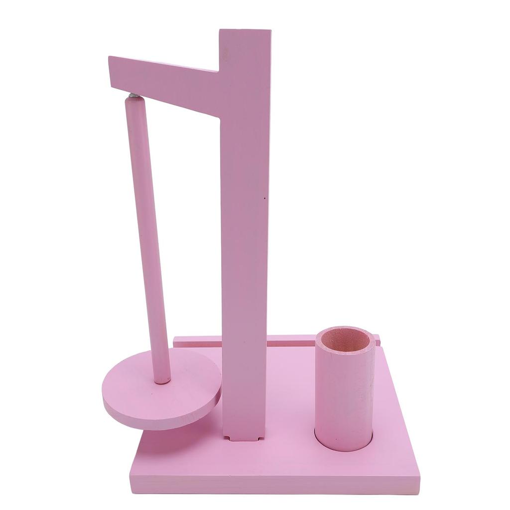 Yarn Holder with Hook and Phone Stand Multi Functional Wooden Crochet Yarn Holder Spinner for