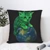 Green Alien Cat Meme Pillow Case  Morden Pillow Cover Soft Pillowcases For Living Room Chair