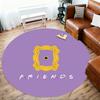1pc Friends Frame Round Chair Mat Area Rug - Non-Slip, Floor Mat for Office, Bedroom, Home Decor Christmas Gift P0811219