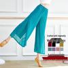Women's Modern Ethnic Jazz Mesh Wide-Leg Dance Pants with Flowy Slits