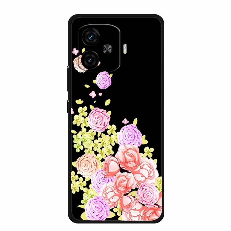 Black Silicone Case For Vivo iQOO Z9 Turbo Plus Case Z 9 Turbo Coque Soft Back Cover For Vivo iQOO Z9 Turbo Phone Case Cartoon