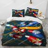 3D-Druck Rockman Megaman Spiel Cartoon Bettwäsche Set Jungen Mädchen Twin Queen Size Bettbezug Kissenbezug Bett Kinder Erwachsene026