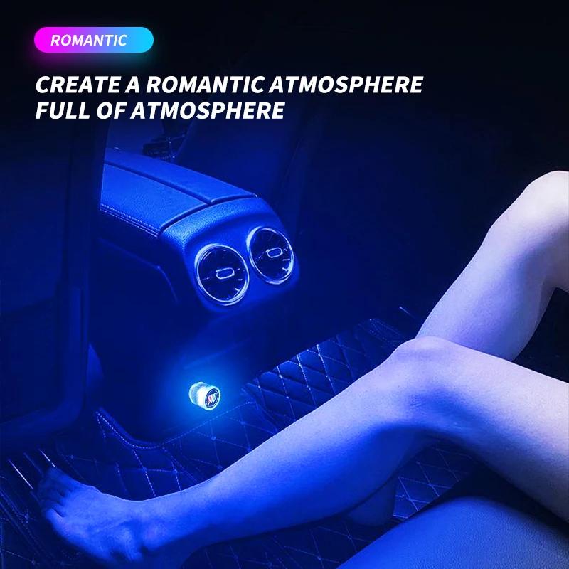 QPM1 7 Colors Car LED Ambient Light USB Free Installation Interior Decorative Light For Buick Excelle XT Verano Regal Encore GL8 GL6