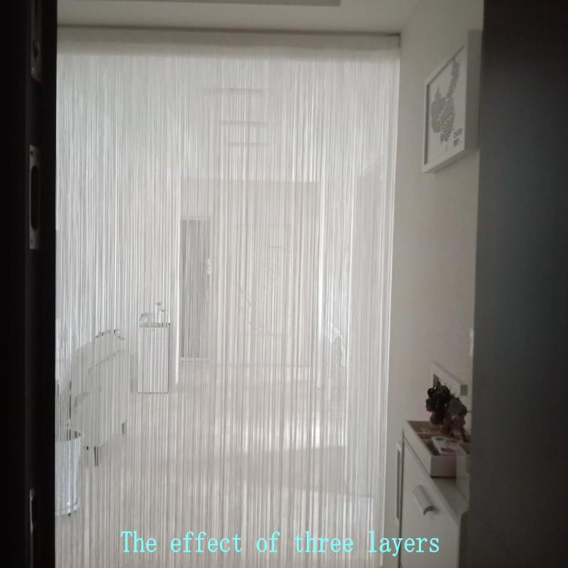 300x300cm Fadenvorhänge Sichtschutz Band Schnur Raumteiler Jalousie für Wohnzimmer Tür Wand Fensterpaneel Quasten Vorhang