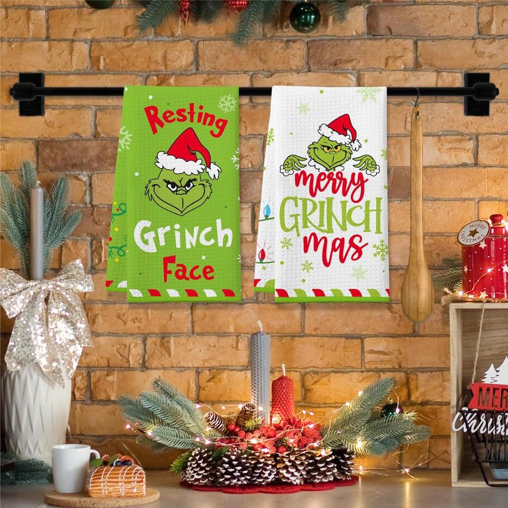 Christmas 3D Printed Towels, Kitchen Suction Towels, Hand Towels, Face Towels