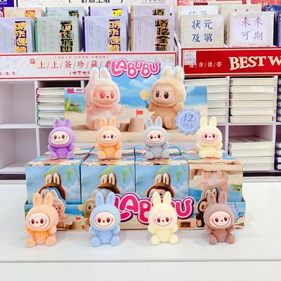 Cartoon Kawaii Mini Labubu Resin Figures Cute Dolls Model Blind Box Collection Creative Diy Home Decoration Accessories Gifts
