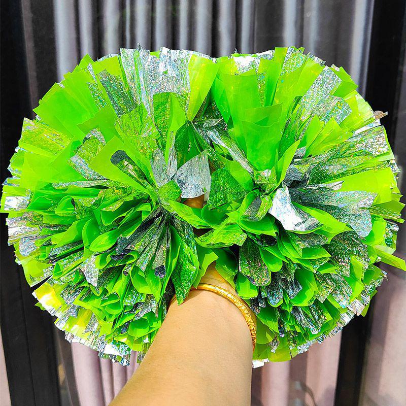 Rainbow Laser Cheerleading Pom Poms