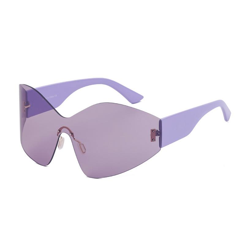 Vintage  Rimless Sunglasses Women For Men Fashion Luxury Brand Designer Oversized Sun Glasses Trend Punk Sport Goggle Uv400