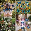 12PCS Multicolor Butterfly Lawn Ornament 3D Butterfly Decorative Stakes for Flower Pots