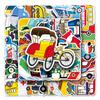 100 Transport Graffiti Stickers, Cross-border Cartoons, Children's Reward Stickers, DIY Water Cups, Suitcase Stickers
