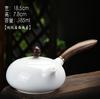 Helle Glasur-Teekanne aus Talgjade-Keramik, Xishi-Kanne mit seitlichem Griff für den Haushalt, chinesische Kungfu-Teekanne, Teeservice aus weißem Porzellan