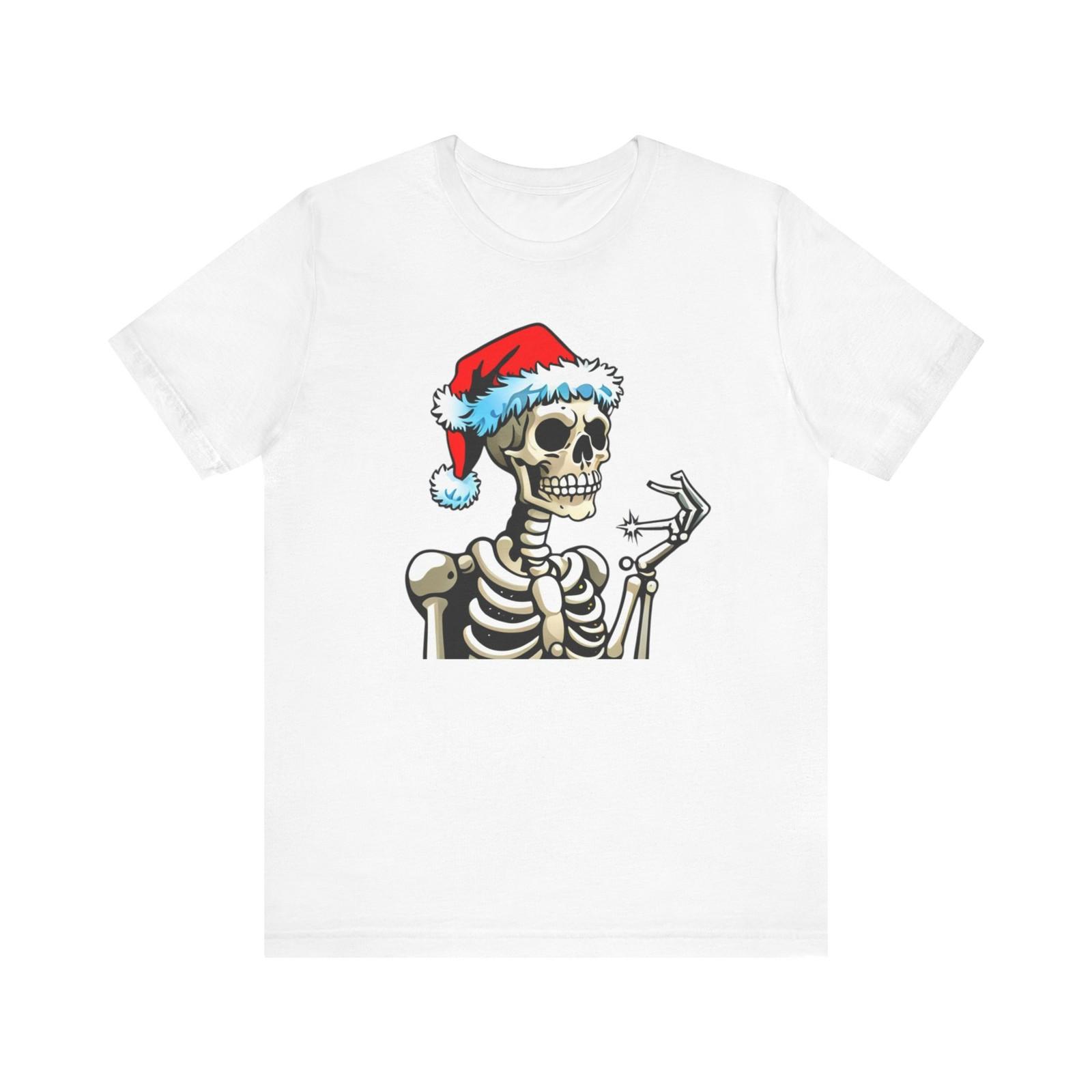 

Christmas Skeleton Shirt, Holiday Xmas Stocking Hat Top, Winter Wear, Party 5XL різнокольоровий