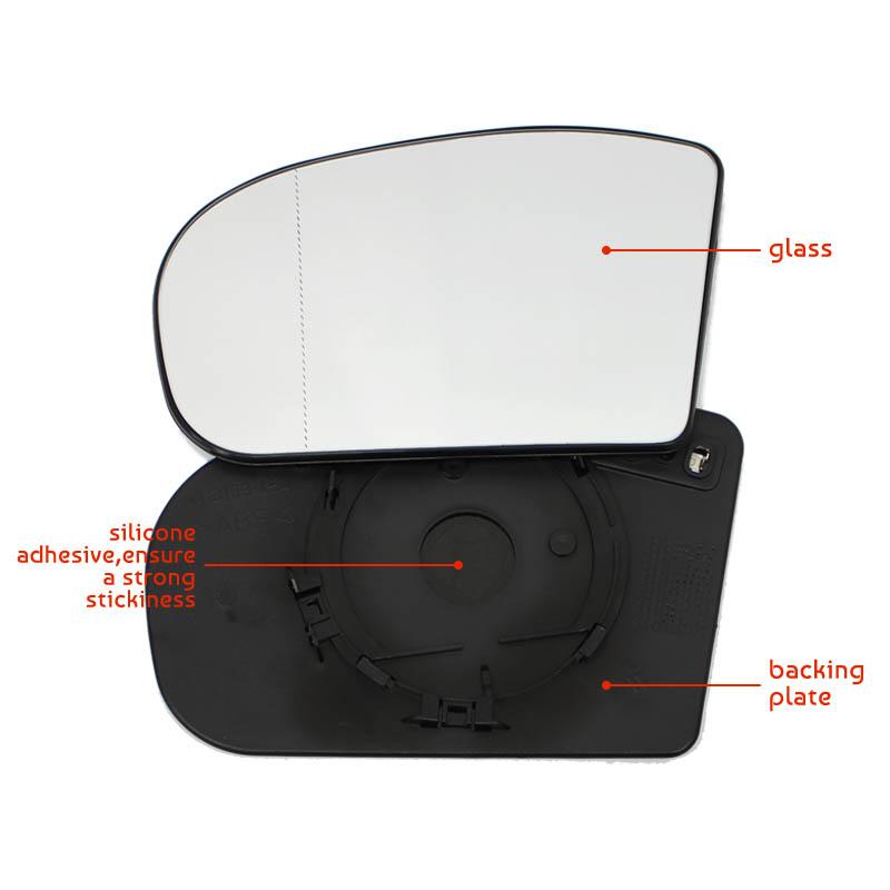 Side Rearview Mirror Glass Heater Anti-fog Defrosting Door Wing Mirror Sheet For Mercedes-Benz E,C-Class W211 W203 01-07