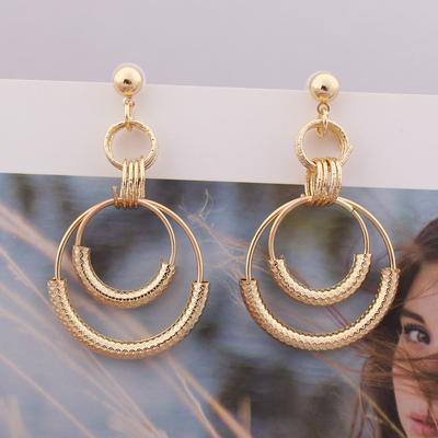 Hohl Kreis Runde Schaukel Lange Tropfen Ohrringe Für Frauen Metall Geometrische Multilayer Quaste Ohrring Brincos Mode Schmuck Geschenk