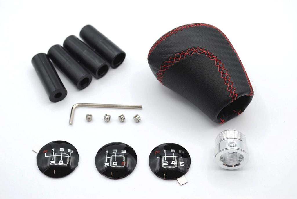 Sparco Corsa Shift Knob Black Leather Red Stitch SPARCO-CORSA SPG105RD_J