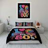 I Love the 80s Retro Design Bedding Duvet Cover Set  (1*Duvet Cover 2*Pillowcases, Without Duvet Insert)
